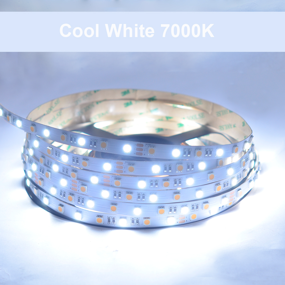 DC12V/24V 5050SMD 300LEDs Flexible CCT LED Strip Light - Pure White+Warm White Super Bright Series